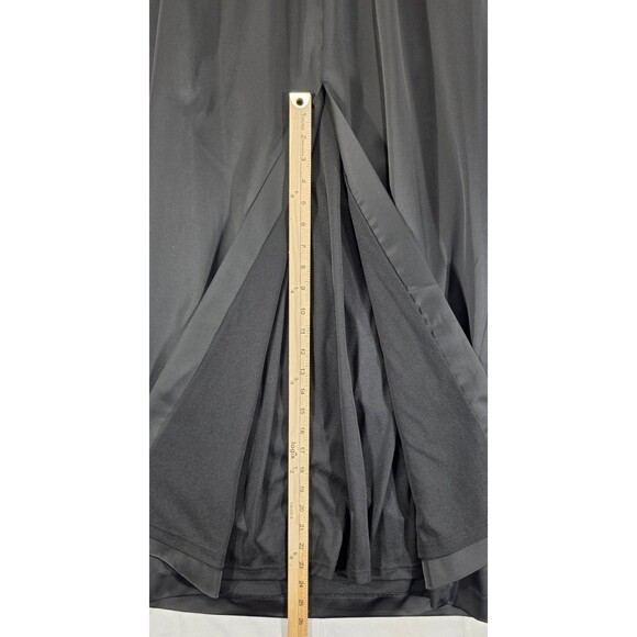 Adrianna Papell Formal Gown Maxi Dress Black Satin Sequin Long NWT Glam 16W - Picture 6 of 16